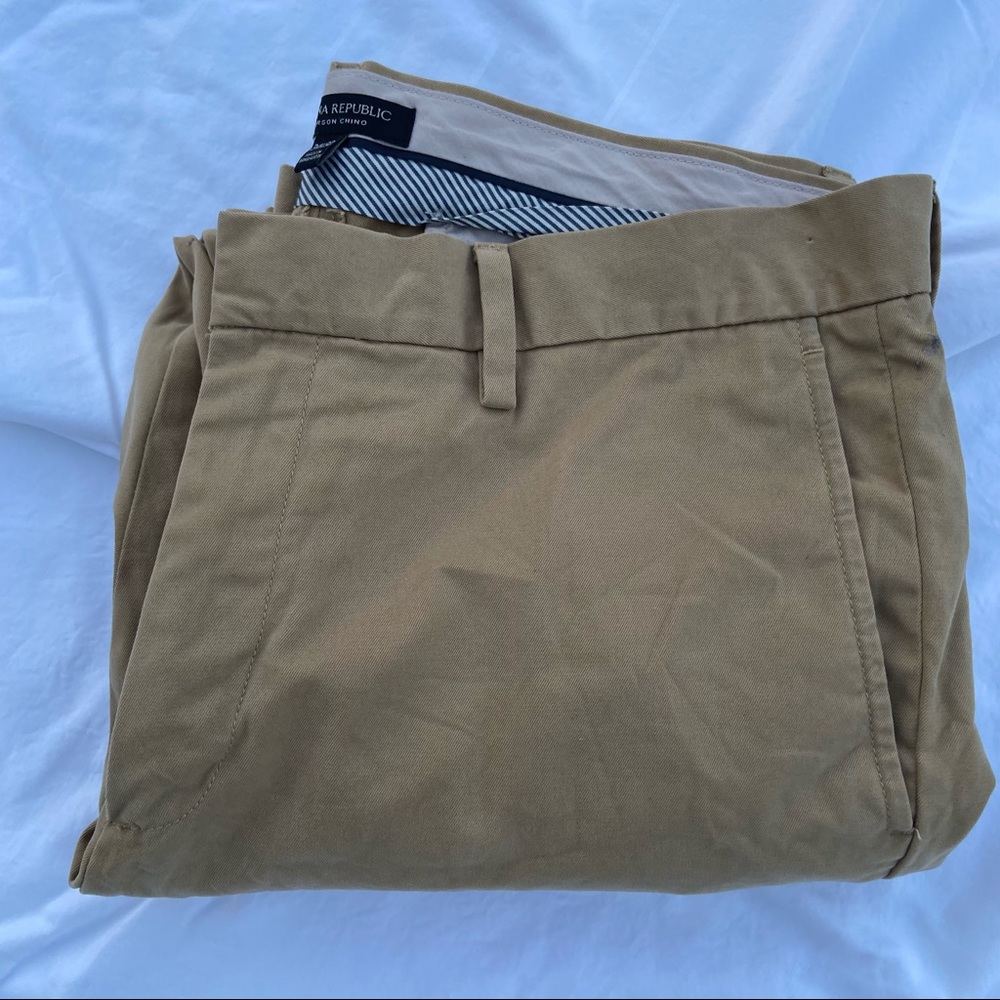 Banana Republic Men’s Emerson Straight Fit Flat Front Chino Pants 34” x 30”